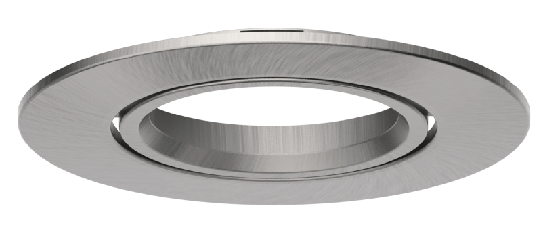 Eros collerette ronde acier brossé