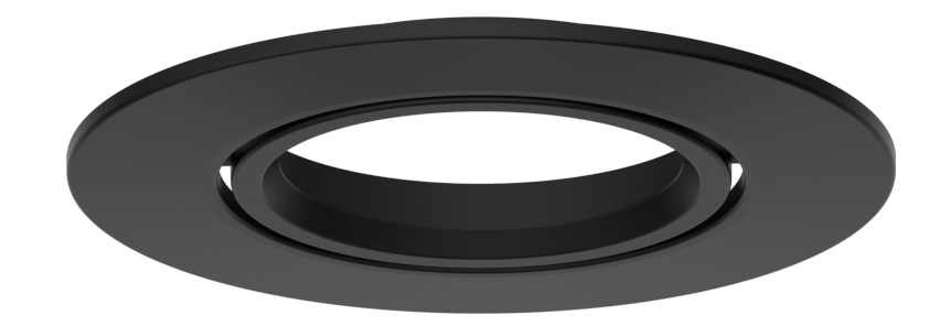 collerette plate ronde noire